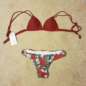 Red triangle bikini *New with Tags*